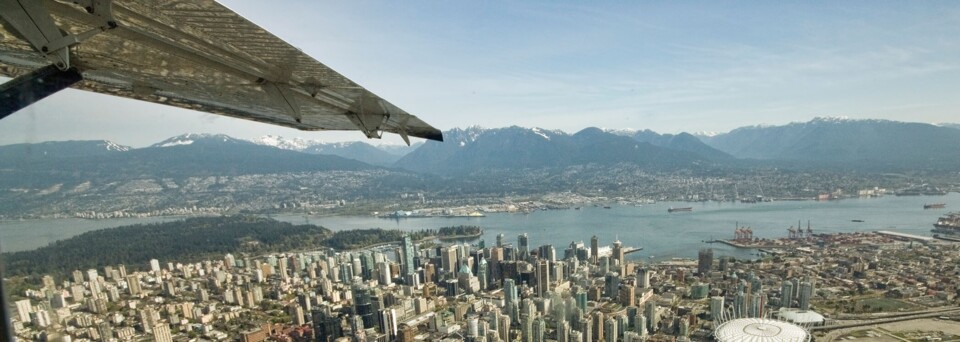 Vancouver Blick aus dem Flugzeug