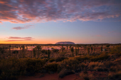 Farbenspiel des Uluru in Australien