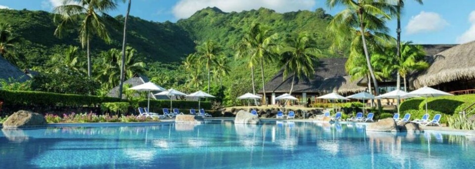 Pool des Hilton Moorea Lagoon Resort & Spa